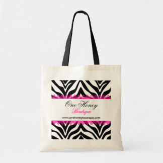 Sac personnalisé élégant Zebra Print et Pink Lace