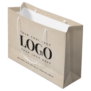 Sac personnalisé entreprise logo beige grain de sa