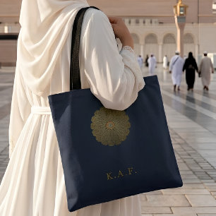 Sac personnalisé Madinah Navy Rosette islamique