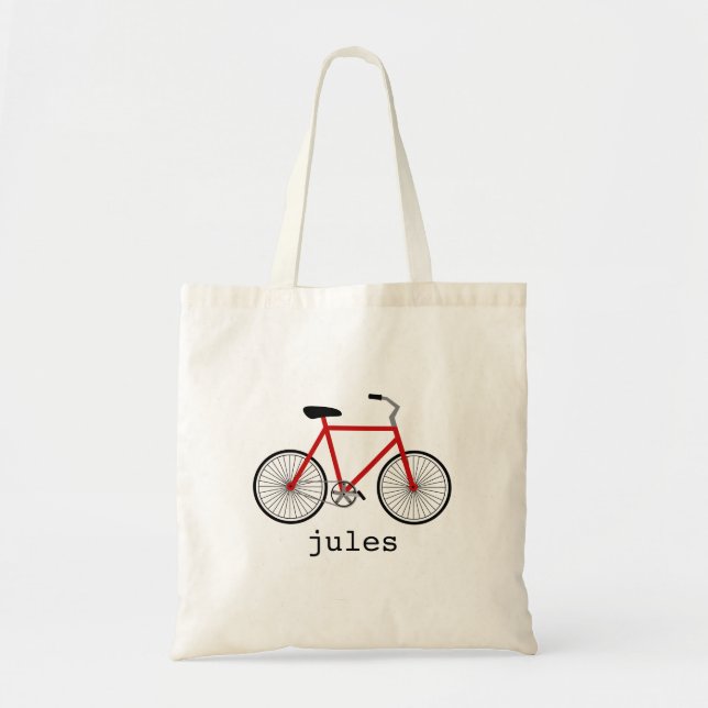 Sac personnalisé par bicyclette rouge (Devant)