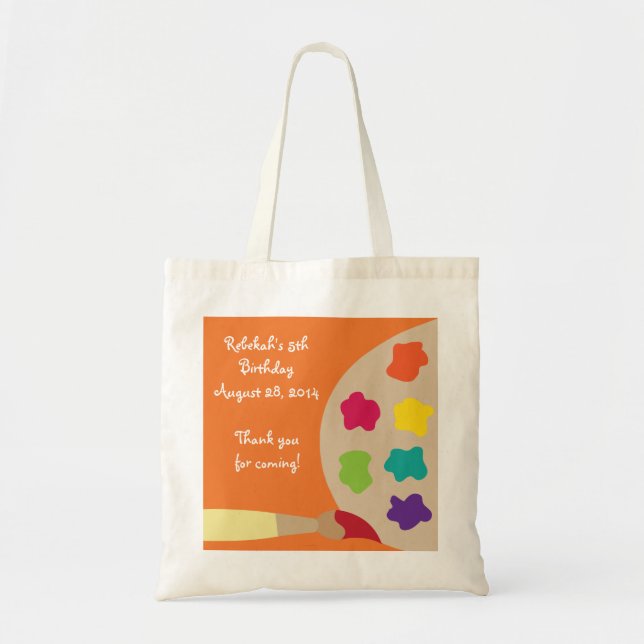 Sac personnalisé par palette d'art - orange (Devant)