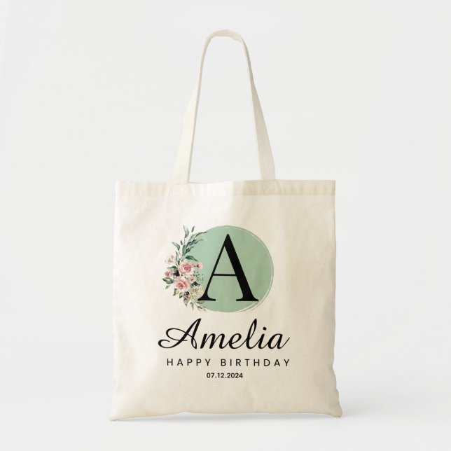 Sac personnalisé pour anniversaire avec monogramme (Devant)