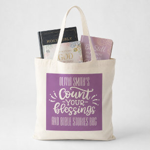 Sac personnalisé pour compter les bénédictions du 