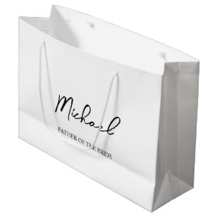 Sac personnalisé pour la fête de mariage noir et b