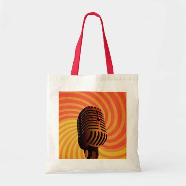 Sac personnalisé Retro Microphone - choisissez sty (Devant)