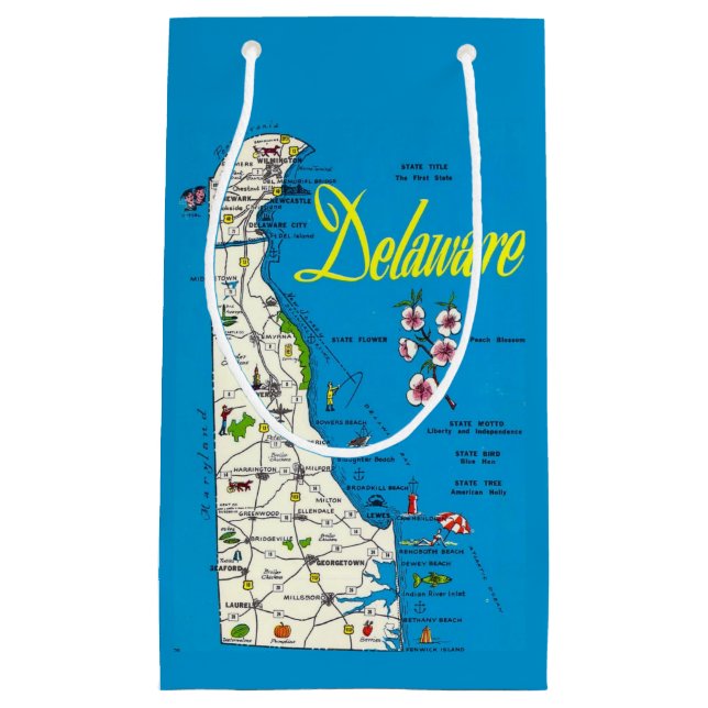 Sac petit sac-cadeau de la carte du Delaware (Devant)