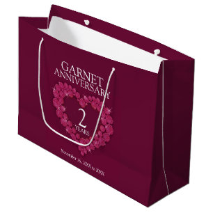 Sac photo de grenat 2e anniversaire mariage