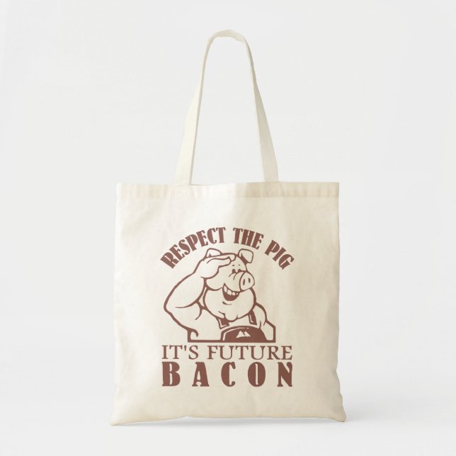 Sac PIG TO BACON - choisir style, couleur (Devant)