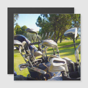 Sac Plein De Clubs De Golf, Carte Magnétique