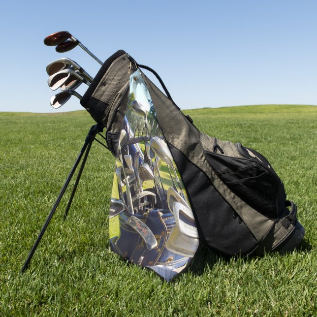 Sac Plein De Clubs De Golf, Serviette De Golf (Vert)