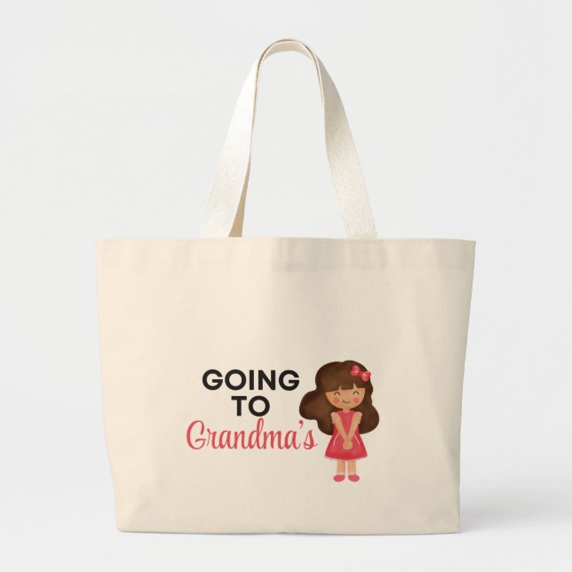 Sac pour aller chez Mamie – Petite-fille brune (Devant)