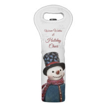 Bonhomme de neige "Vœux chaleureux et joie des Fêt