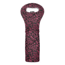 BURGUNDY BLACK ORNATE FLOURISH SWIRLS