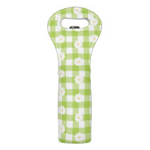 Motif Green Daisy En vichy