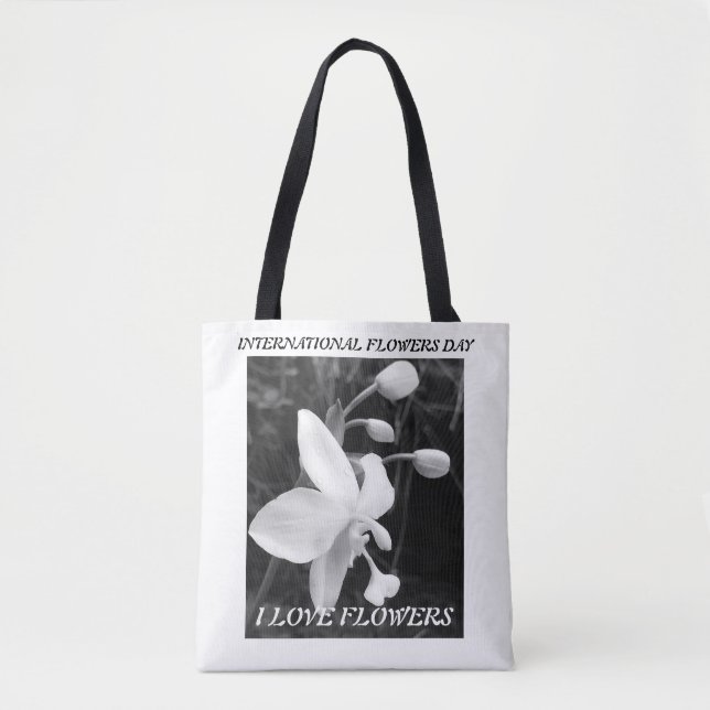 sac pour le shopping nature ou amoureux des fleurs (Devant)