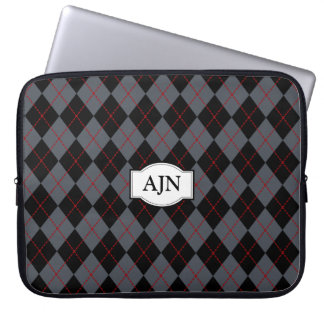Sac pour ordinateur portable Argyle monogrammé