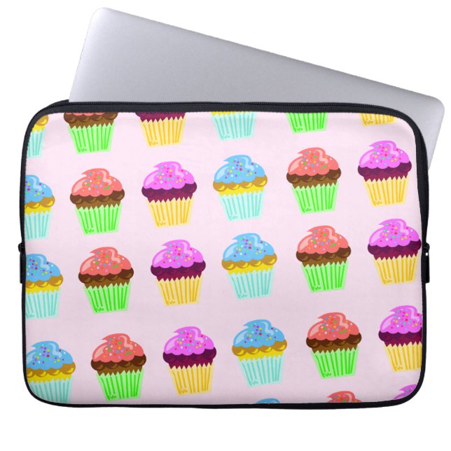 Sac pour ordinateur portable Cupcakes (Devant)