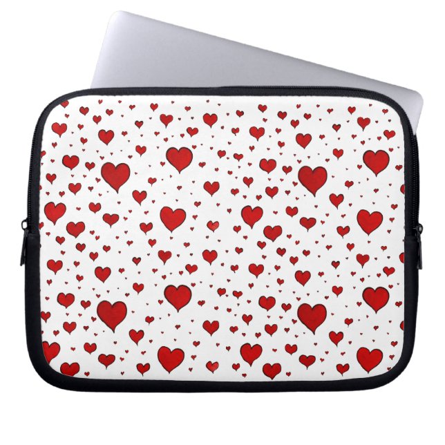 Sac pour ordinateur portable du groupe Red Hearts (Devant)