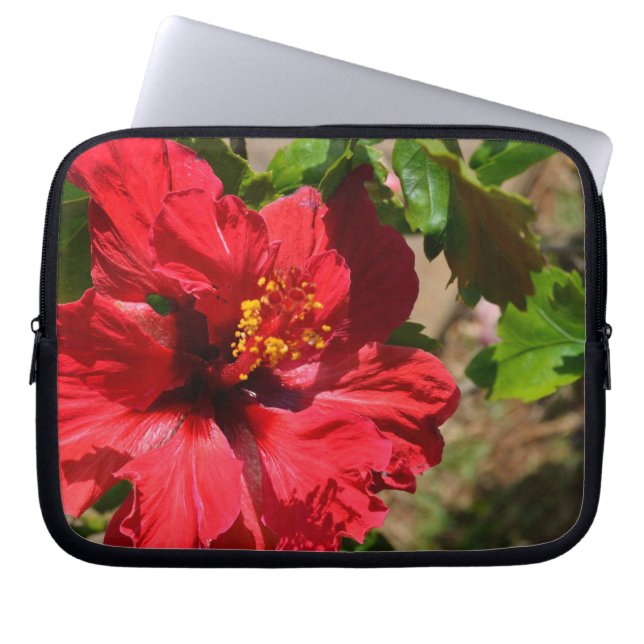 Sac pour ordinateur portable Red Hibiscus (Devant)