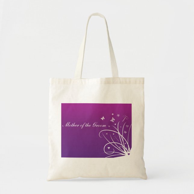 Sac pourpre de faveur de mariage pour la mère du (Devant)