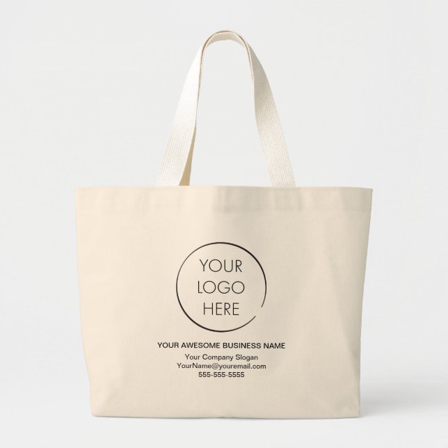 Sac promotionnel simple logo, entreprise ou boutiq (Devant)