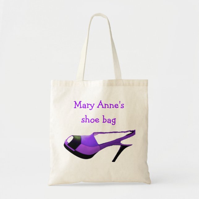 Sac protecteur de chaussure de talon haut pourpre (Devant)