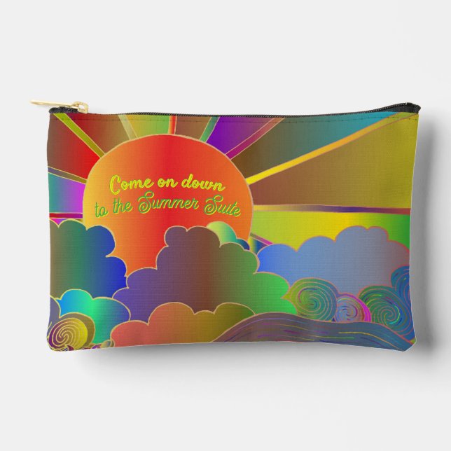 Sac Psychedelique Imprimé 'Come on Down' Coupé et  (Recto)