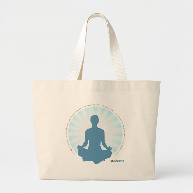 Sac QUOTIDIEN de toile "de paix intérieure" de (Devant)