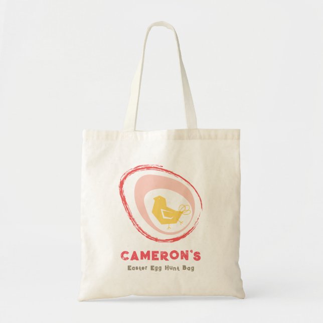 Sac Rétro Jaune Poulette Chic Mignon Chasse aux œu (Devant)