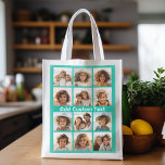 Sac Réutilisable 12 Photo Instagram Collage avec Arrière - plan ver<br><div class="desc">Ajoutez vos photos préférées à ce modèle amusant. Vous pouvez utiliser des photos Instagram ou n'importe quelle photo pour cette grille.</div>