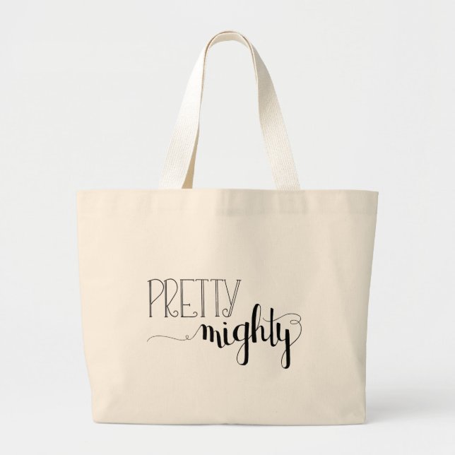 Sac Réutilisable à Lettres Manuscrites Jolies et P (Devant)