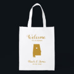 Sac Réutilisable Alabama Destination Mariage Bienvenue Sac Fourre-t<br><div class="desc">Sac cadeau de bienvenue mariage pour les clients extérieurs à la ville à votre mariage,  avec l'image de l'Alabama,  avec le coeur que vous pouvez placer à l'endroit précis. Remplissez fourre-tout avec vos goodies favoris.</div>