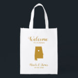Sac Réutilisable Alabama Destination Mariage Bienvenue Sac Fourre-t<br><div class="desc">Sac cadeau de bienvenue mariage pour les clients extérieurs à la ville à votre mariage,  avec l'image de l'Alabama,  avec le coeur que vous pouvez placer à l'endroit précis. Remplissez fourre-tout avec vos goodies favoris.</div>