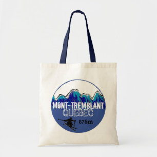 Sac réutilisable bleu ski Mont Tremblant Québec