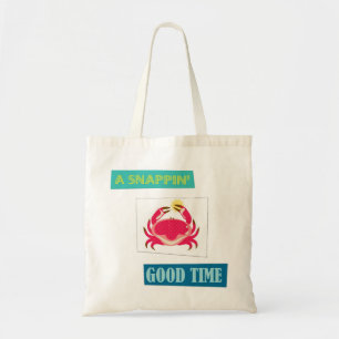 Sac réutilisable bon temps pour le crabe rouge