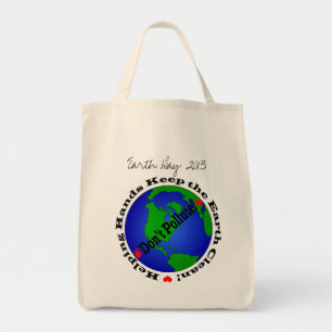 Sac réutilisable de jour de la terre