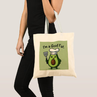 Sac réutilisable drôle de chef avocat "Bon gras"