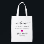 Sac Réutilisable Épouser le sac bienvenu pour l'invité d'hôtel,<br><div class="desc">Remplissez ces sacs réutilisables d'amusement de vos festins préférés pour aider à rendre le séjour de vos invités plus agréable.</div>