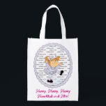 Sac Réutilisable Hanoukka heureux<br><div class="desc">Hanoukka Happy Happy Happy, sac blanc à 2 faces. Tous les éléments de conception peuvent être modifiés. Tout texte modifiable peut être supprimé et remplacé par votre propre message. Utilisez la couleur, la taille et le style de police préférés. Joyeux Hanoukka/Chanukah ! Style : Devenez écolo de sac réutilisable et...</div>
