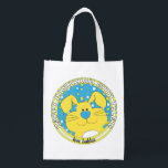 Sac Réutilisable Hanoukka heureux avec Blue Bunny<br><div class="desc">Hanoukka Happy avec Lapin Bleu, sac blanc à 2 faces. Tous les éléments de conception peuvent être modifiés. Tout texte modifiable peut être supprimé et remplacé par votre propre message. Utilisez la couleur, la taille et le style de police préférés. Joyeux Hanoukka/Chanukah ! Style : Devenez écolo de sac réutilisable...</div>