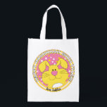 Sac Réutilisable Hanoukka heureux avec Bunny rose<br><div class="desc">Hanoukka Happy avec lapin rose, sac blanc à 2 faces. Tous les éléments de conception peuvent être modifiés. Tout texte modifiable peut être supprimé et remplacé par votre propre message. Utilisez la couleur, la taille et le style de police préférés. Joyeux Hanoukka/Chanukah ! Style : Devenez écolo de sac réutilisable...</div>