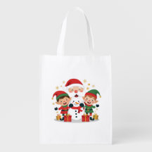 Jolis personnages de Noël – Père Noël, lutins et b