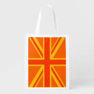 Sac Réutilisable Joyeux drapeau britannique Union Jack orange