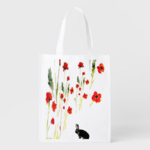 Le pavot fleurit le lapin
