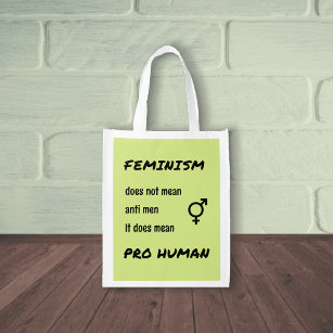 Sac Réutilisable Le slogan féministe pro-humain
