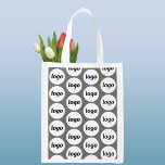 Sac Réutilisable Logo Motif Marque d'entreprise Promotion Vert<br><div class="desc">Un design motif de logo simple pour favoriser la fidélité à la marque et promouvoir votre petite entreprise. Remplacez le logo par le vôtre et modifiez la couleur arrière - plan dans l'outil de conception pour customiser. Idéal pour votre personnel et vos employés, à utiliser dans votre entreprise et à...</div>