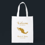 Sac Réutilisable Mexique Destination Wedding Welcome Bag, Sac fourr<br><div class="desc">Un sac cadeau de bienvenue Mariage pour les clients extérieurs à la ville à votre mariage,  avec l'image du Mexique,  avec le coeur que vous pouvez placer à l'endroit précis. Remplissez fourre-tout de vos bonbons préférés.</div>