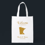 Sac Réutilisable Minnesota Carte Mariage Welcome Bag, Sac fourre-to<br><div class="desc">Un sac cadeau de bienvenue mariage pour les clients extérieurs à la ville à votre mariage,  avec l'image du Minnesota,  avec le coeur que vous pouvez placer à l'endroit précis. Remplissez fourre-tout avec vos goodies favoris.</div>