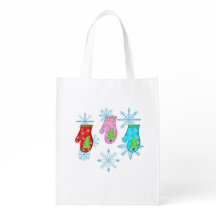 mitaines de Noël_blanc Carte de vacances