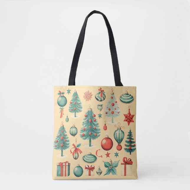 Sac réutilisable Noël Rétro (Devant)